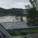 Folgen starker Regenfälle nahe Oslo