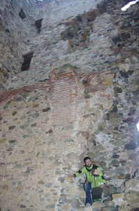 Ruine eines alten byzantinischen Wachturms in Nordgriechenland