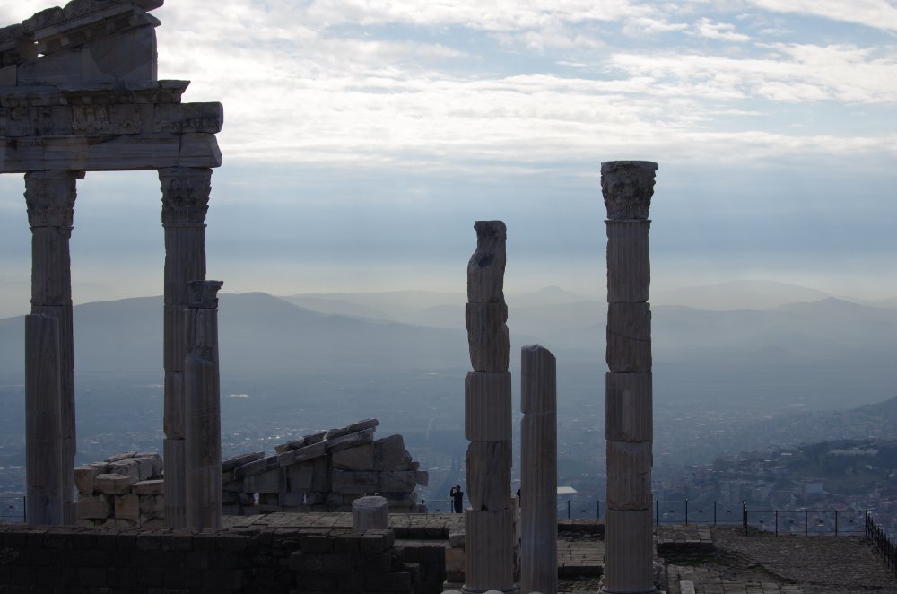 Ruinen von Pergamon am Gipfel der Burgbergs