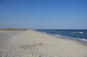 einsamer Sandstrand der Schwarzmeerküste
